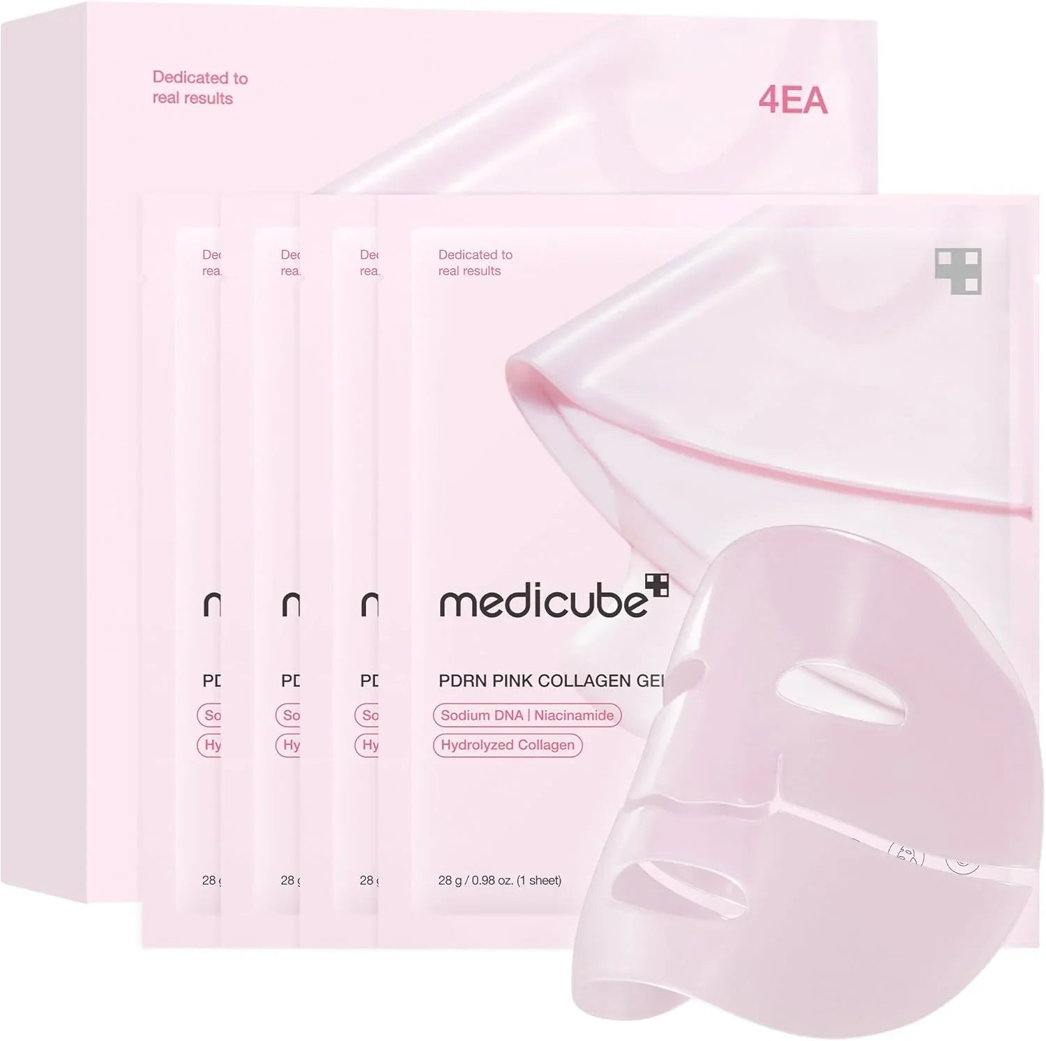 Medicube Salmon DNA PDRN Pink Collagen Gel Mask - Set of 4