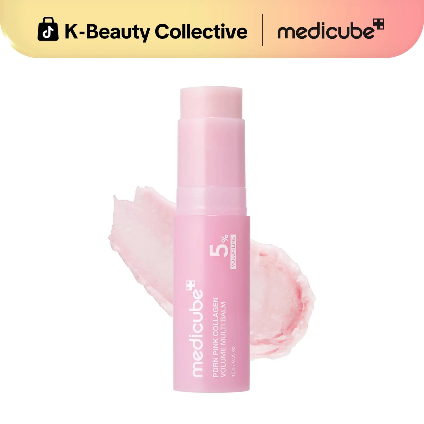 Medicube PDRN Pink Collagen Volume Multi Balm - Comprehensive Anti-Aging Treatment with Volufiline, PDRN, and NAD for Youthful Skin, Fine Line Reduction, and Firming Care for Under-Eyes, Neck, Forehead, Smile Lines, and Lips - Korean Skincare