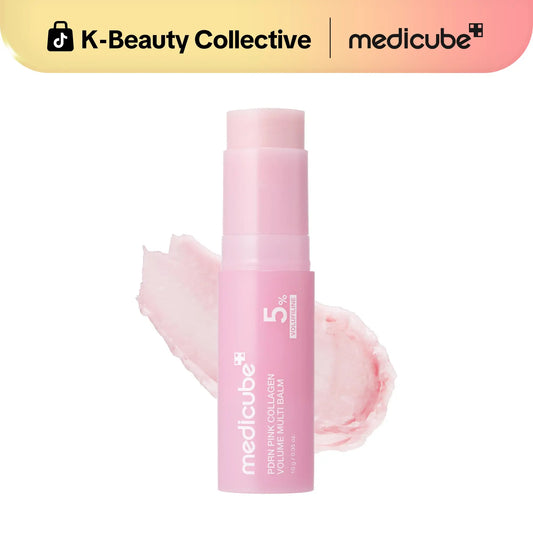 Medicube PDRN Pink Collagen Volume Multi Balm - Comprehensive Anti-Aging Treatment with Volufiline, PDRN, and NAD for Youthful Skin, Fine Line Reduction, and Firming Care for Under-Eyes, Neck, Forehead, Smile Lines, and Lips - Korean Skincare