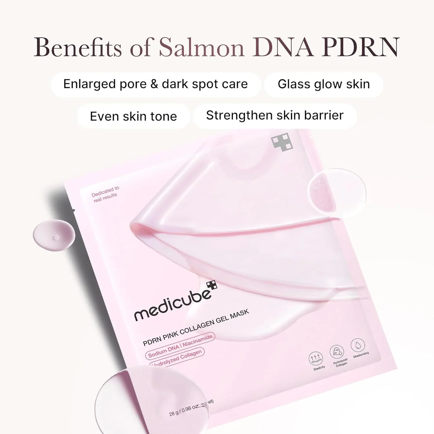 Medicube Salmon DNA PDRN Pink Collagen Gel Mask - Set of 4