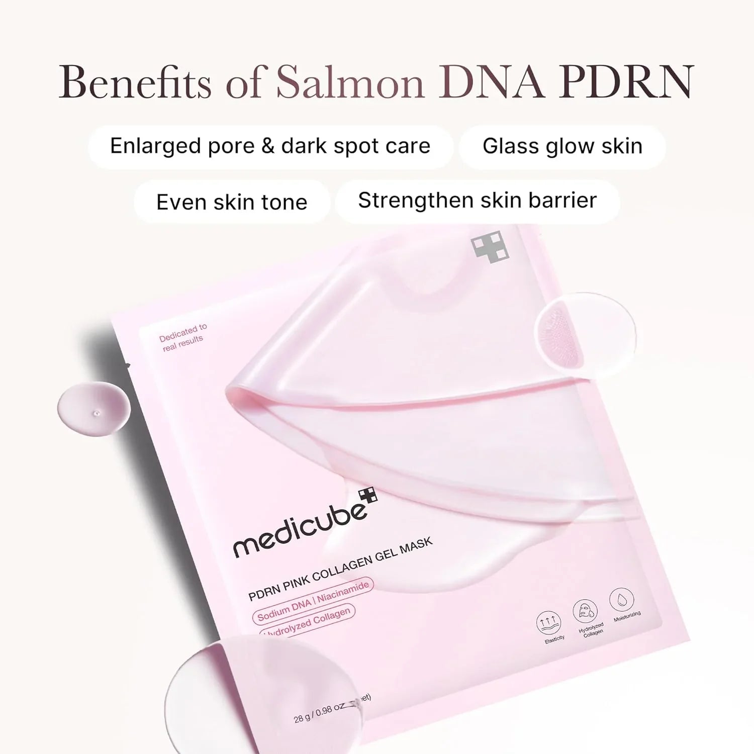Medicube Salmon DNA PDRN Pink Collagen Gel Mask - Set of 4